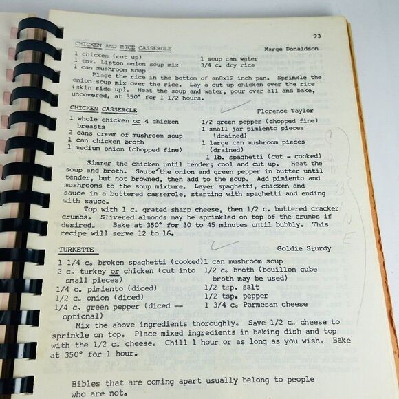 What's Cookin Spiral Cookbook Underwood Hills Presbyterian Church Omaha NE 1973 - Picture 12 of 12